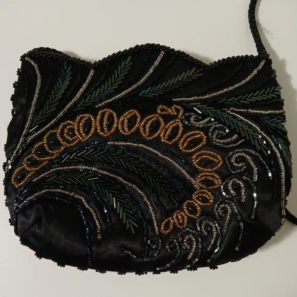 Carolyne Barton Beaded Black Evening Bag - Picture 5 of 16
